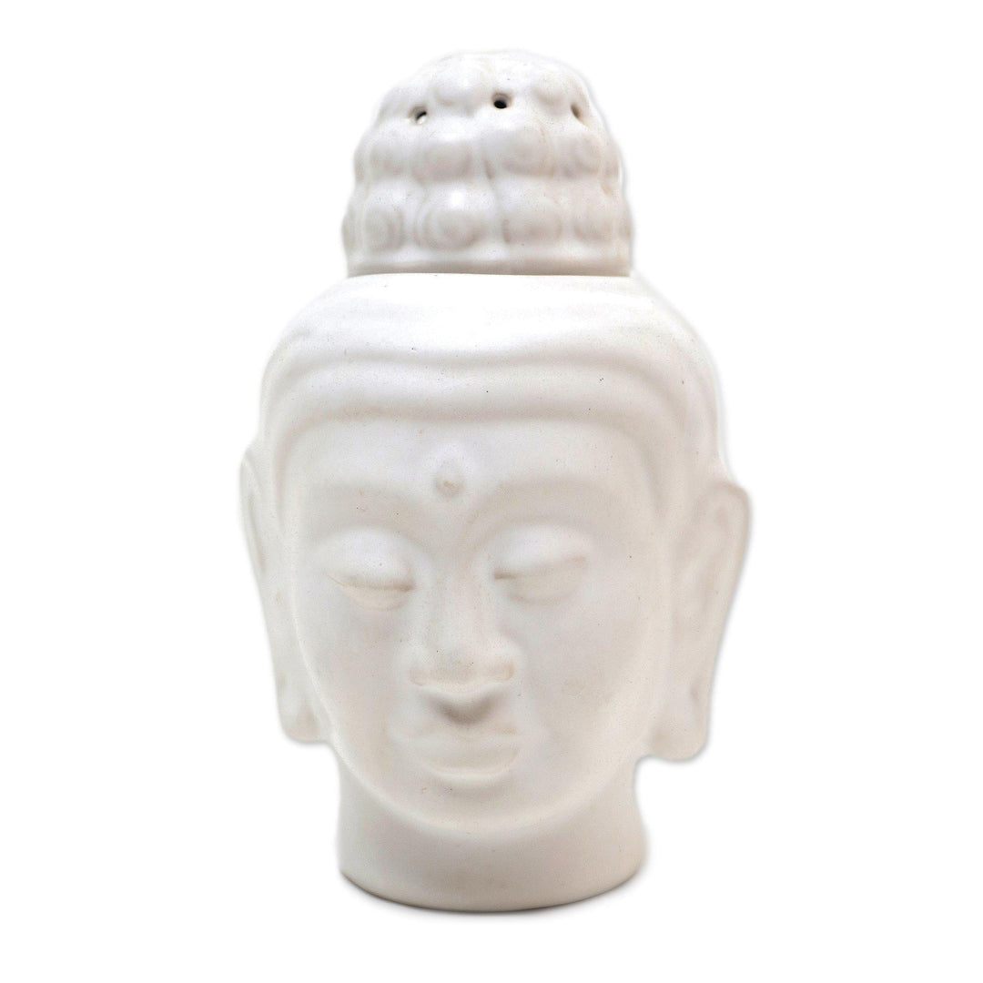 Artisan Crafted Buddha-Themed Ceramic Oil Warmer - Buddha Burner