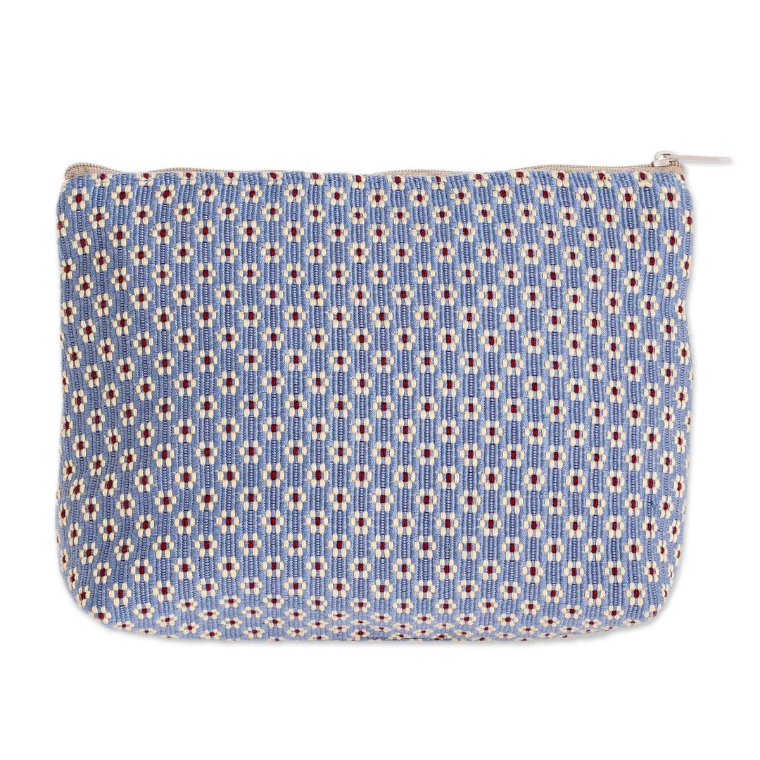 Floral Cotton Cosmetic Bag - Blue Ditsy