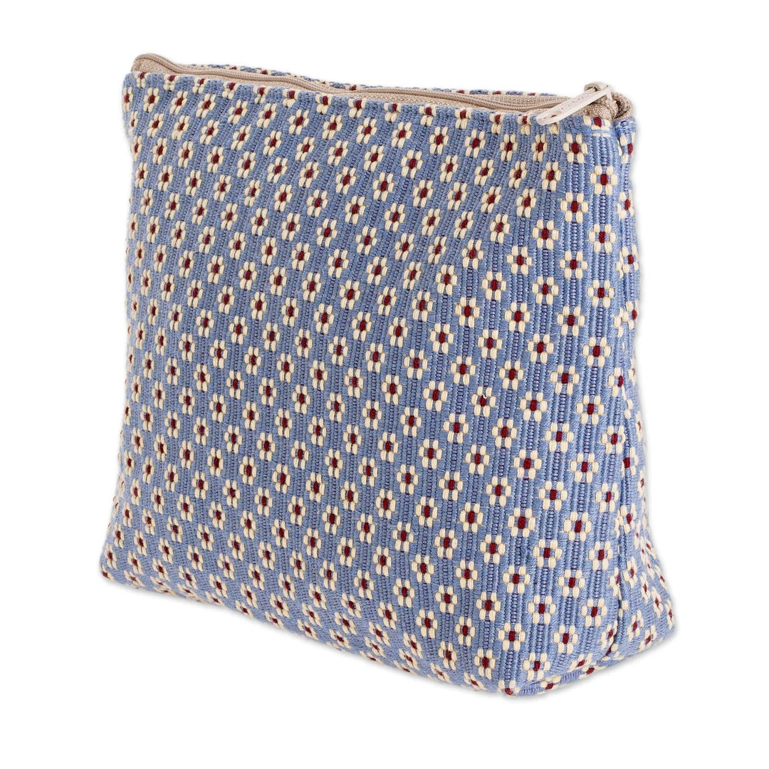 Floral Cotton Cosmetic Bag - Blue Ditsy