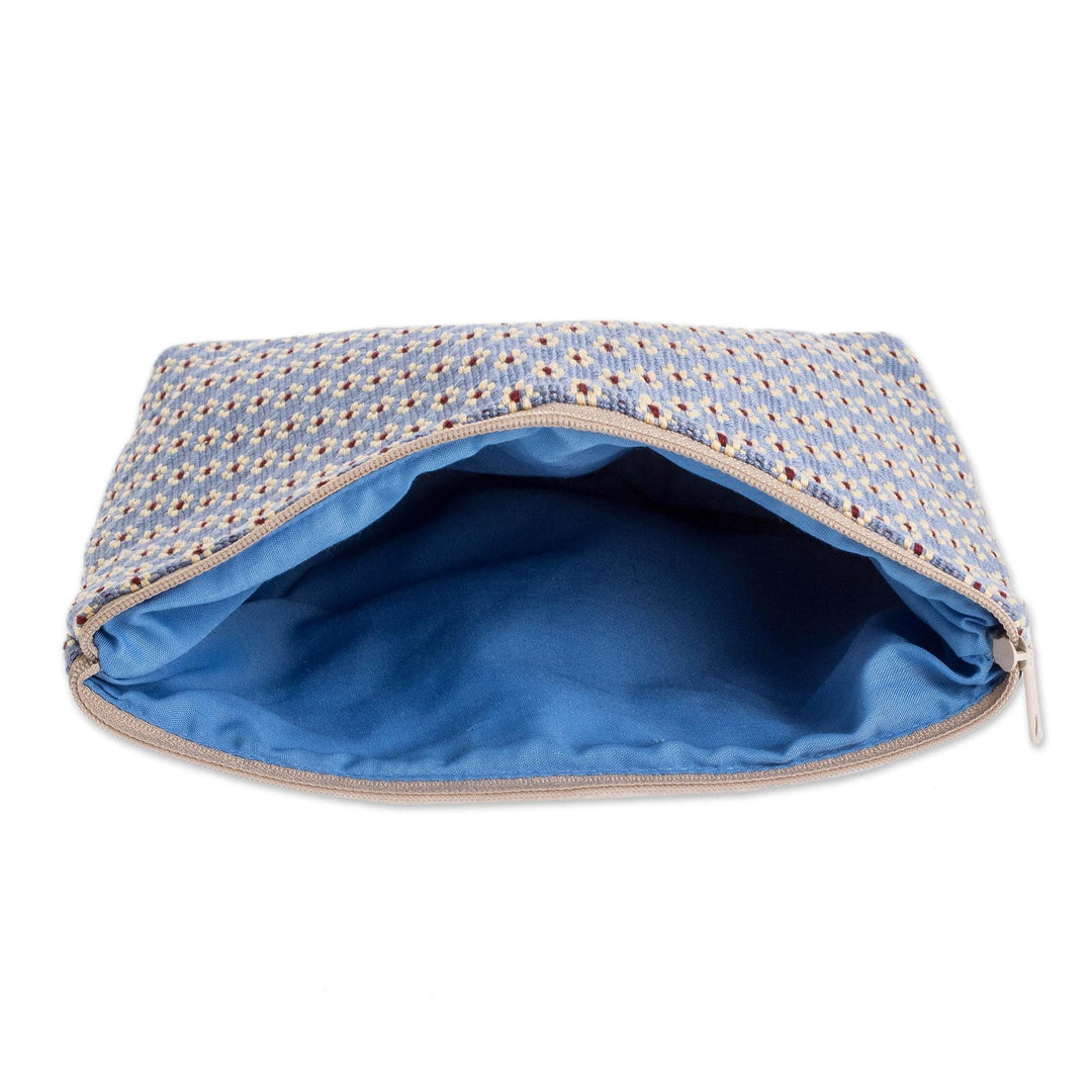 Floral Cotton Cosmetic Bag - Blue Ditsy