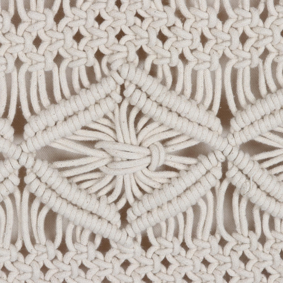 Hand Knotted Macrame Cotton Shoulder Bag - Boho Bliss