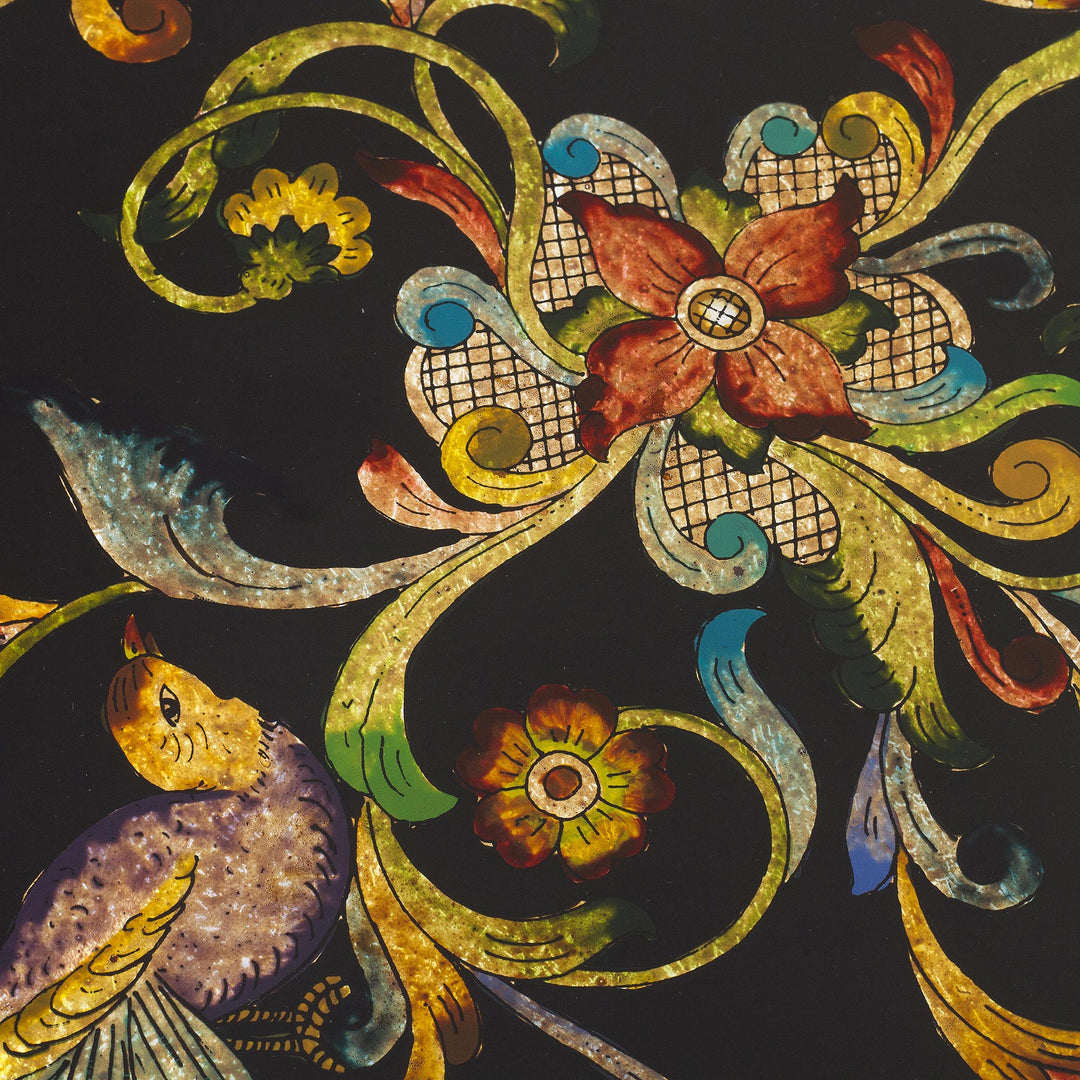 Artisan Crafted Glass Tray - Birds of the Night