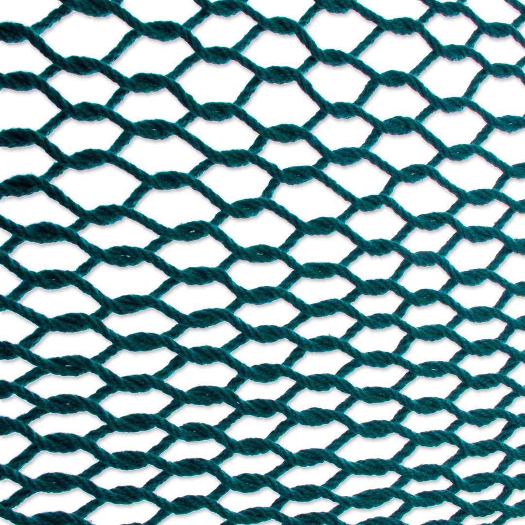 Teal Cotton Rope Hammock (Double) - Uxmal Peacock