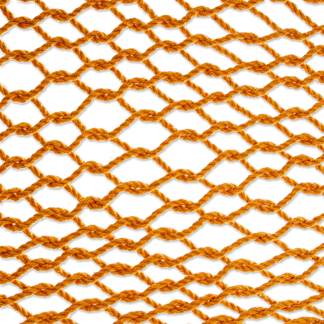 Amber Brown Tasseled Cotton Hammock (Double) from Mexico - Veranda in Honey