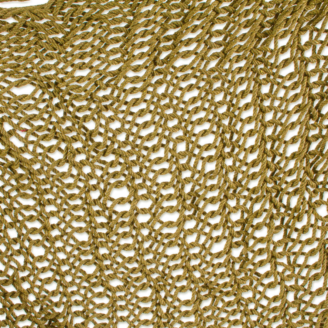 Olive Green Fringed Cotton Rope Mayan Hammock Swing - Sea Breezes in Olive Green