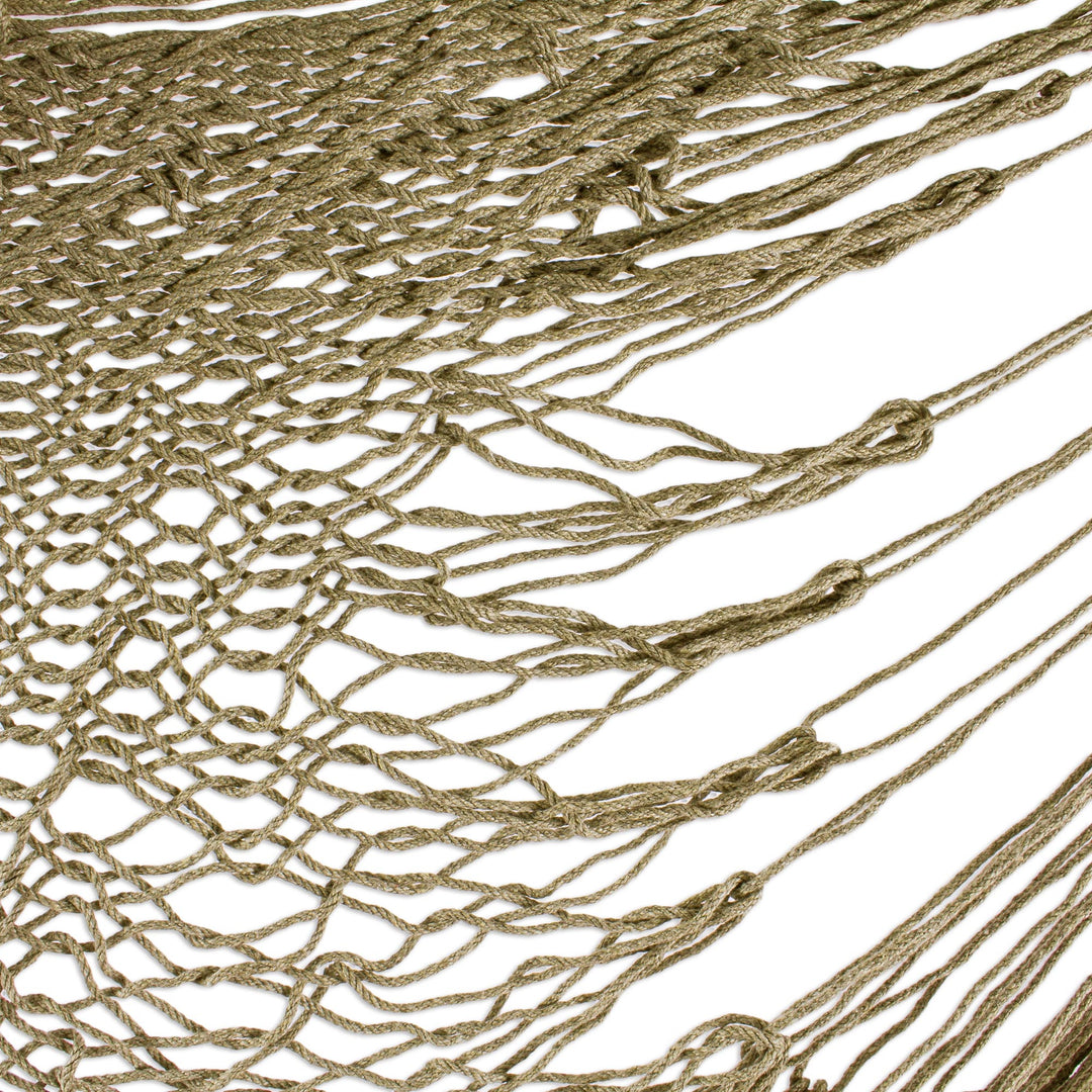 Grey Cotton Hammock Swing Chair from Mexico (Single) - Grey Cascade