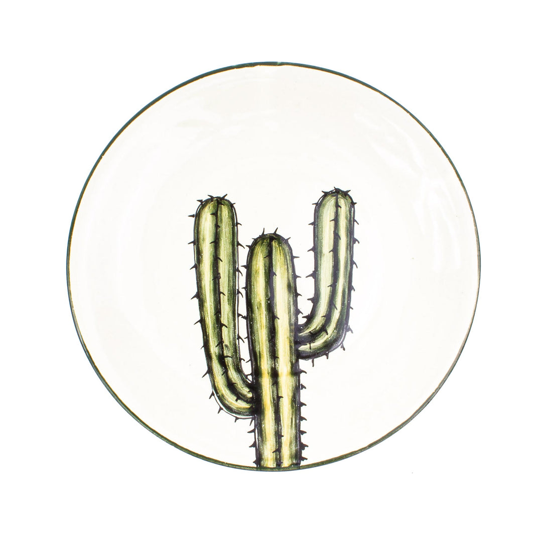 Hand Painted Cactus Salad plates (Pair) - Saguaro