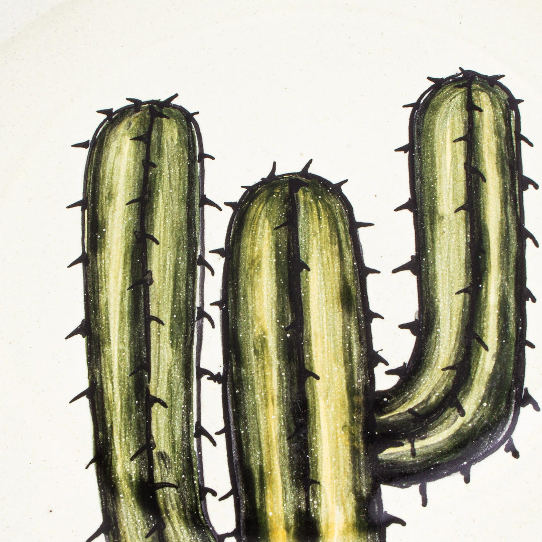 Hand Painted Cactus Salad plates (Pair) - Saguaro