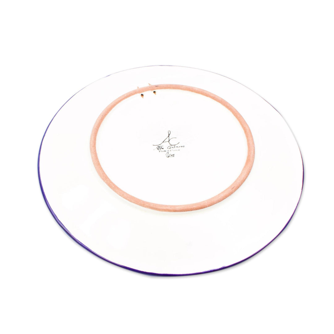 Talavera-Style Dinner Plates from Mexico (Pair) - Colors of Mexico