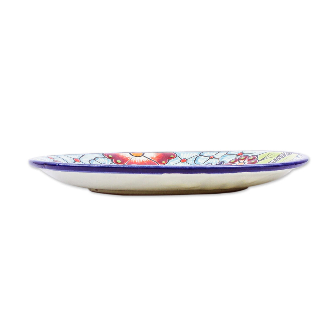 Multicolored Ceramic Salad Plates (Pair) - Colors of Mexico