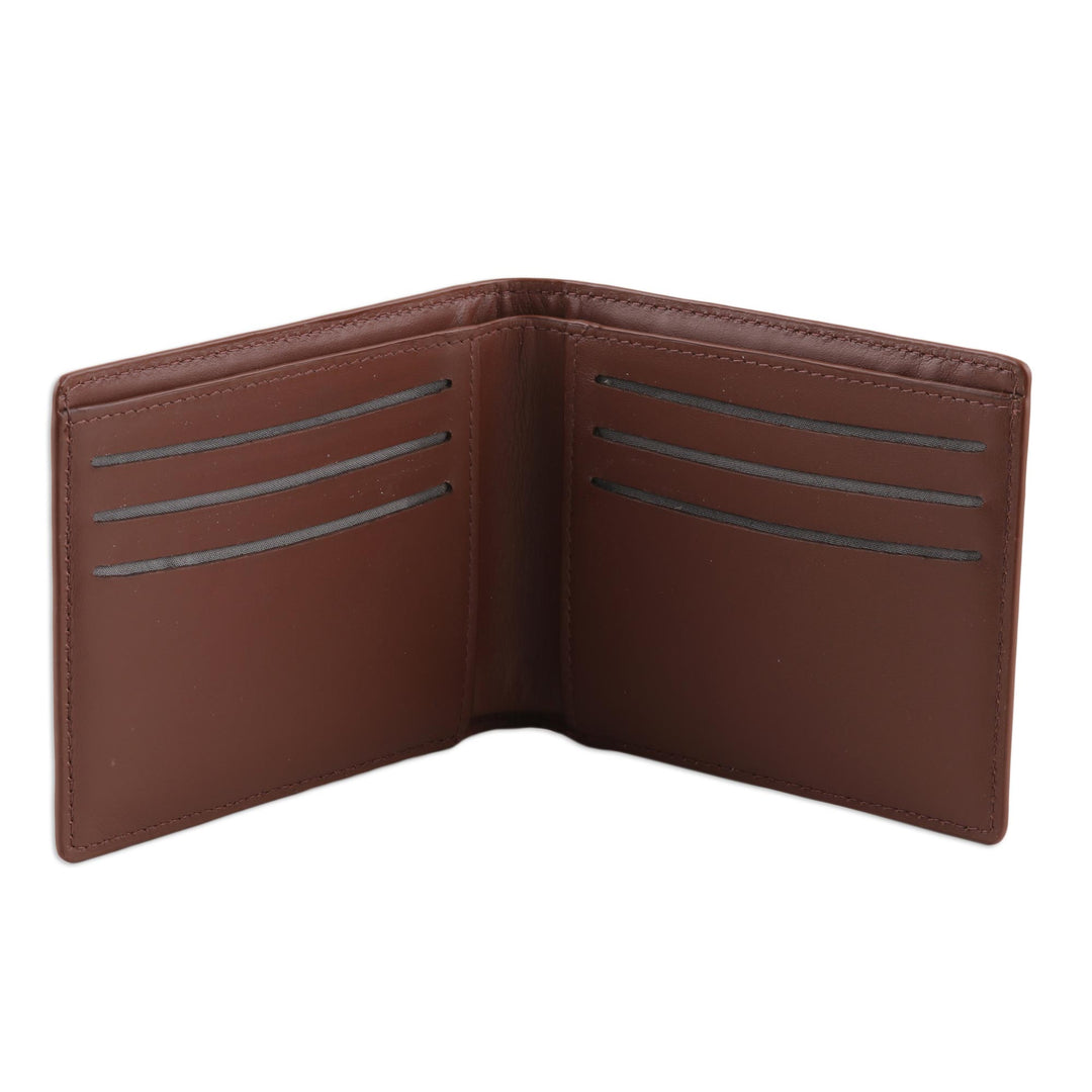 Hand Crafted Men's Brown Leather Wallet - Versatility