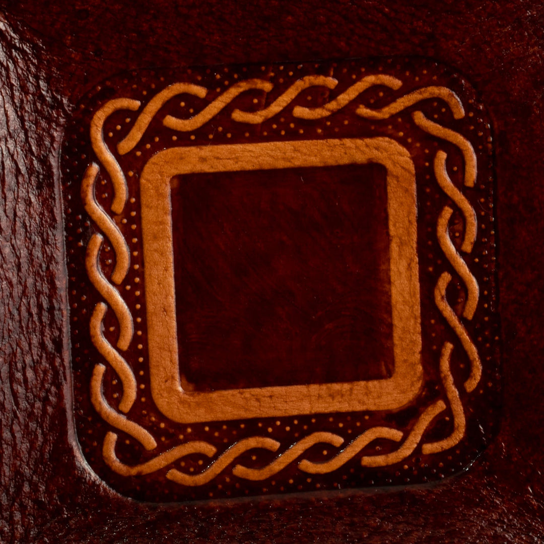 Hand Tooled Leather Celtic Catchall from Peru - Celtic Magic