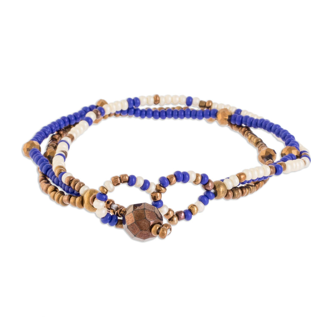Adjustable Beaded Wristband Bracelet from Guatemala - Bohemian Lines