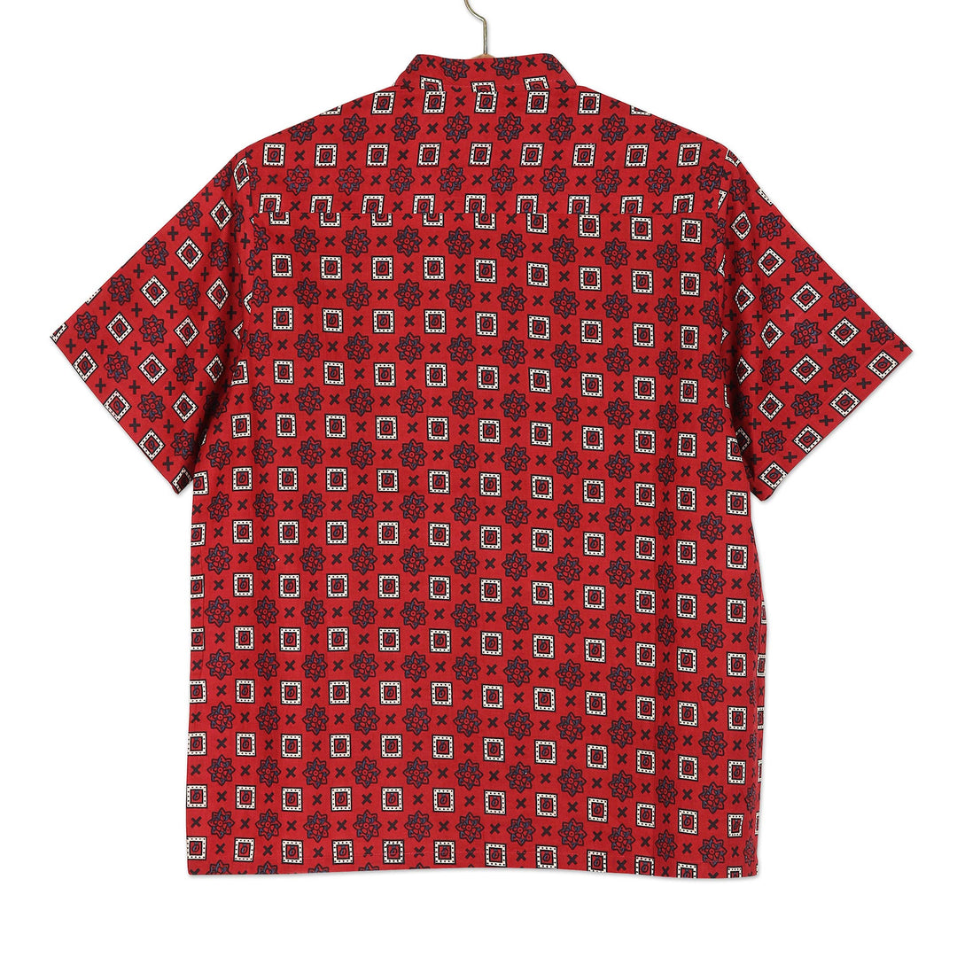 Floral Labyrinth in Red