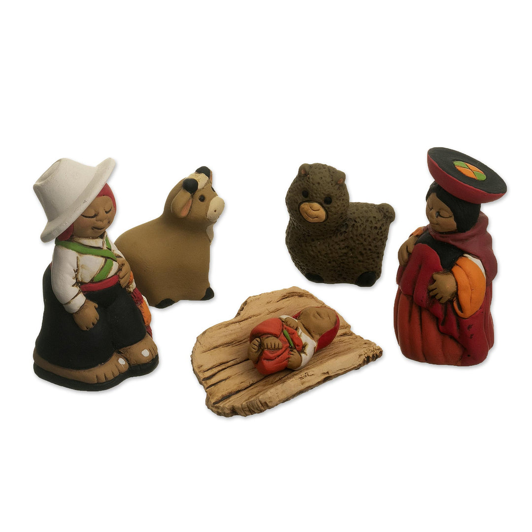 Traditional Andean Nativity Scene from Peru - Andean Christmas Scene