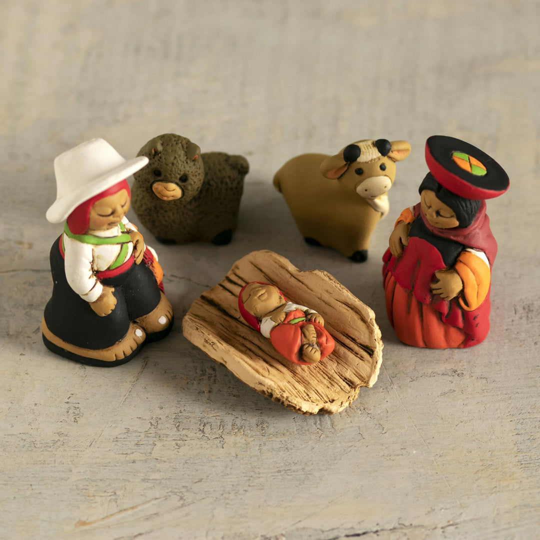 Traditional Andean Nativity Scene from Peru - Andean Christmas Scene