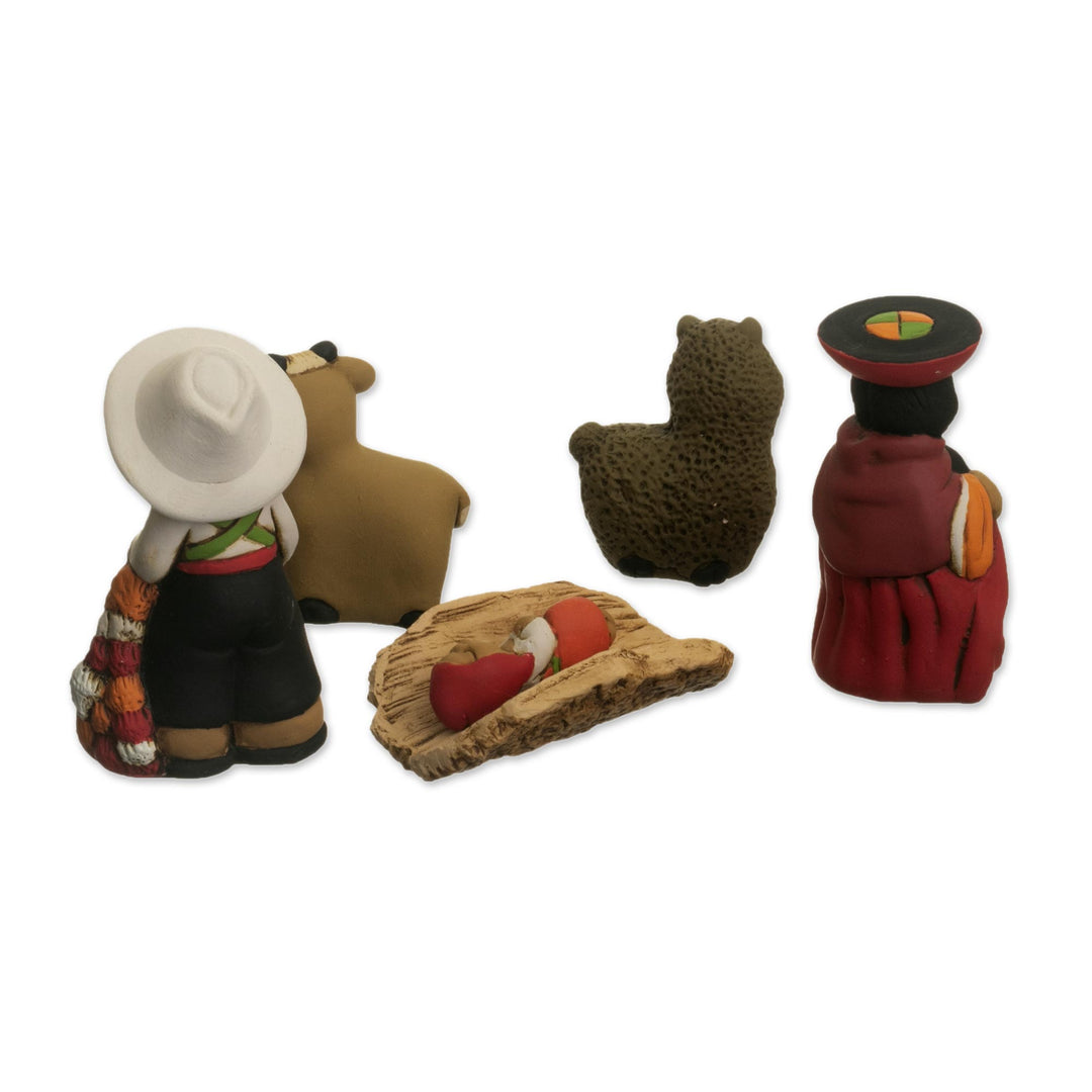 Traditional Andean Nativity Scene from Peru - Andean Christmas Scene
