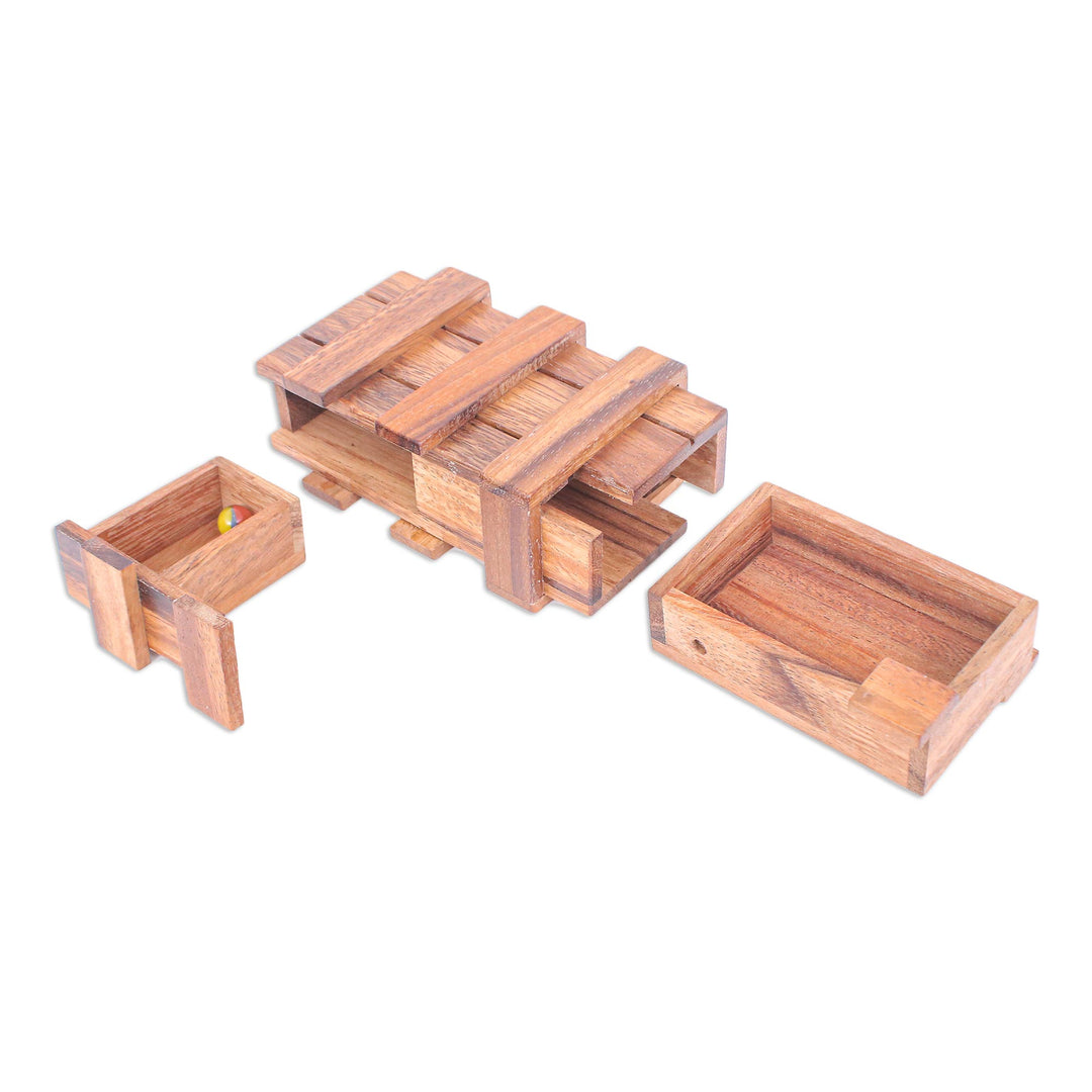 Hand Made Raintree Wood Puzzle Game - Double Magic