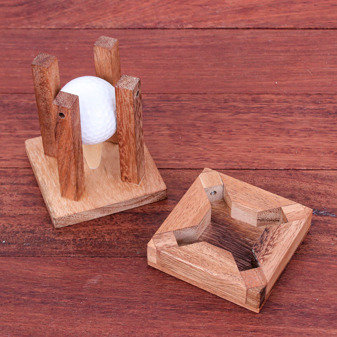 Raintree Wood and Golf Ball Puzzle - Golfing Off the Green