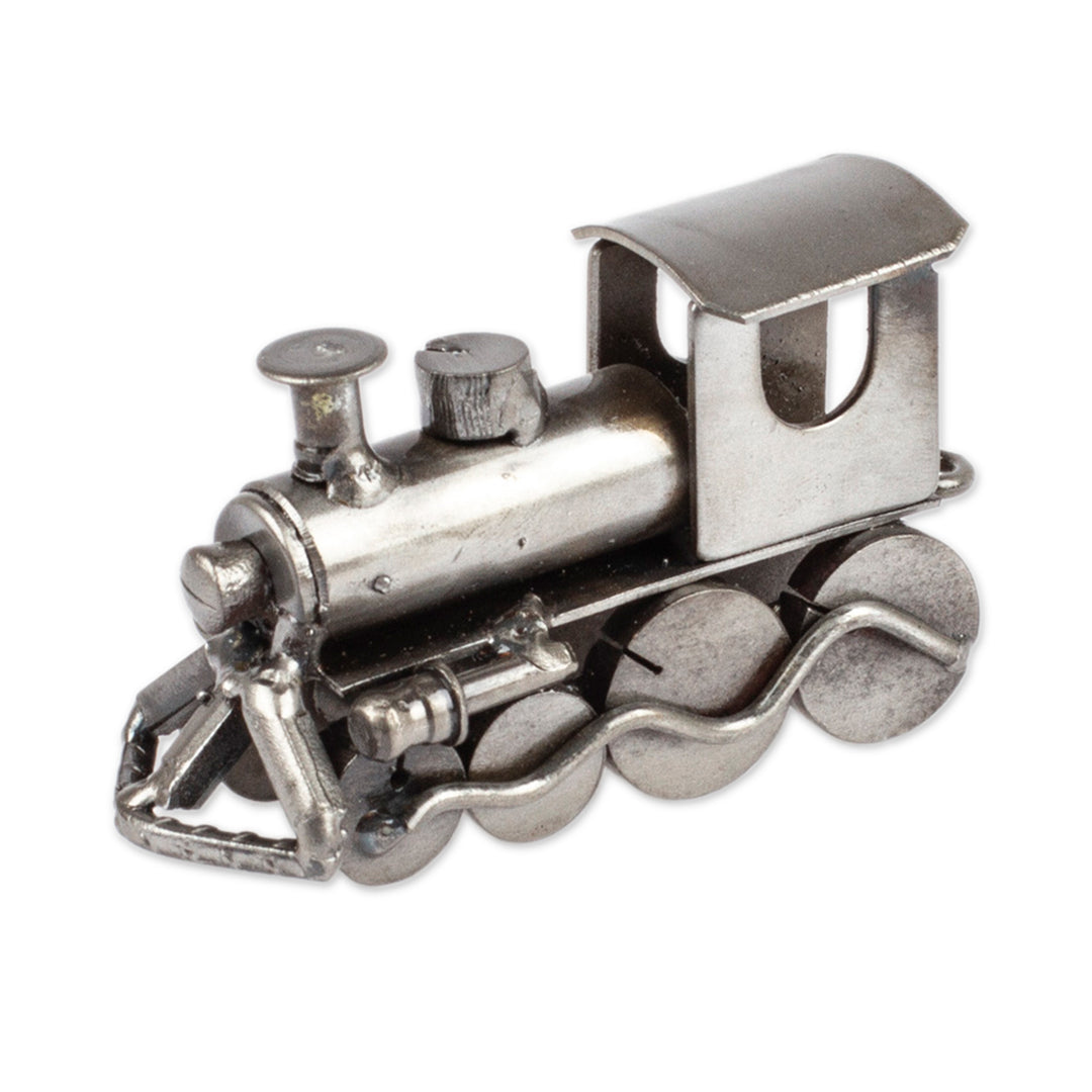 Recycled Auto Part Train Locomotive Sculpture from Mexico - Rustic Train Locomotive