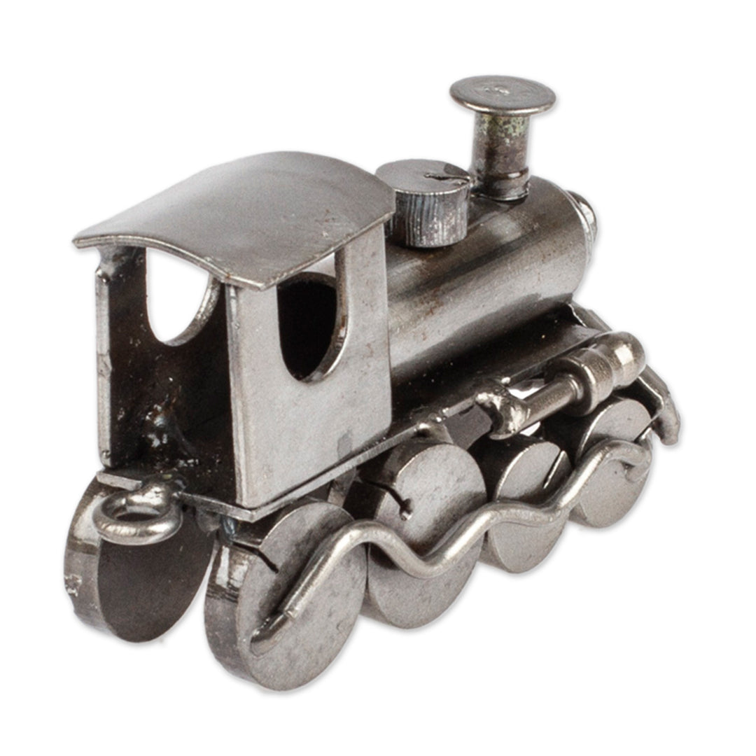 Recycled Auto Part Train Locomotive Sculpture from Mexico - Rustic Train Locomotive