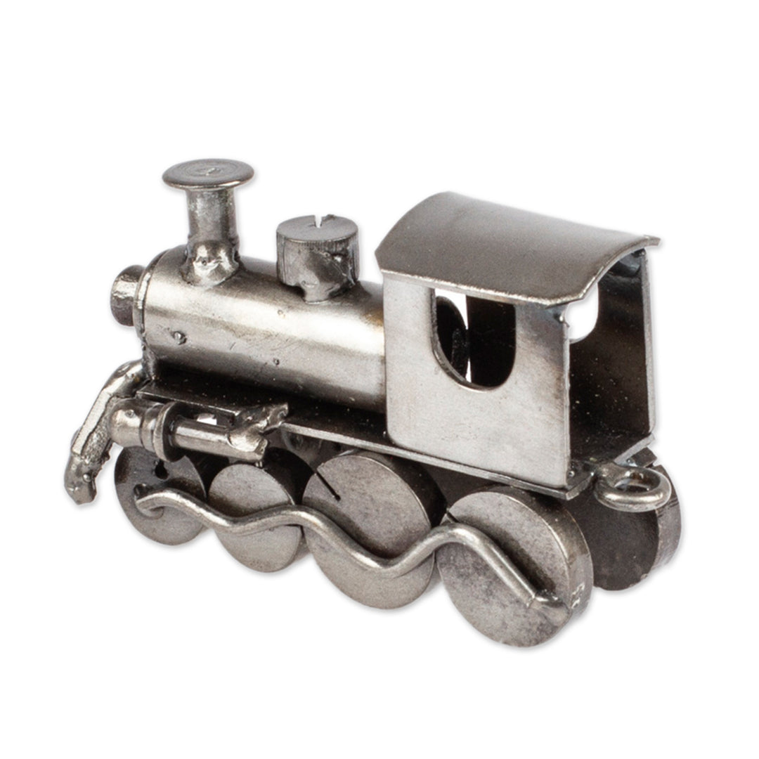 Recycled Auto Part Train Locomotive Sculpture from Mexico - Rustic Train Locomotive