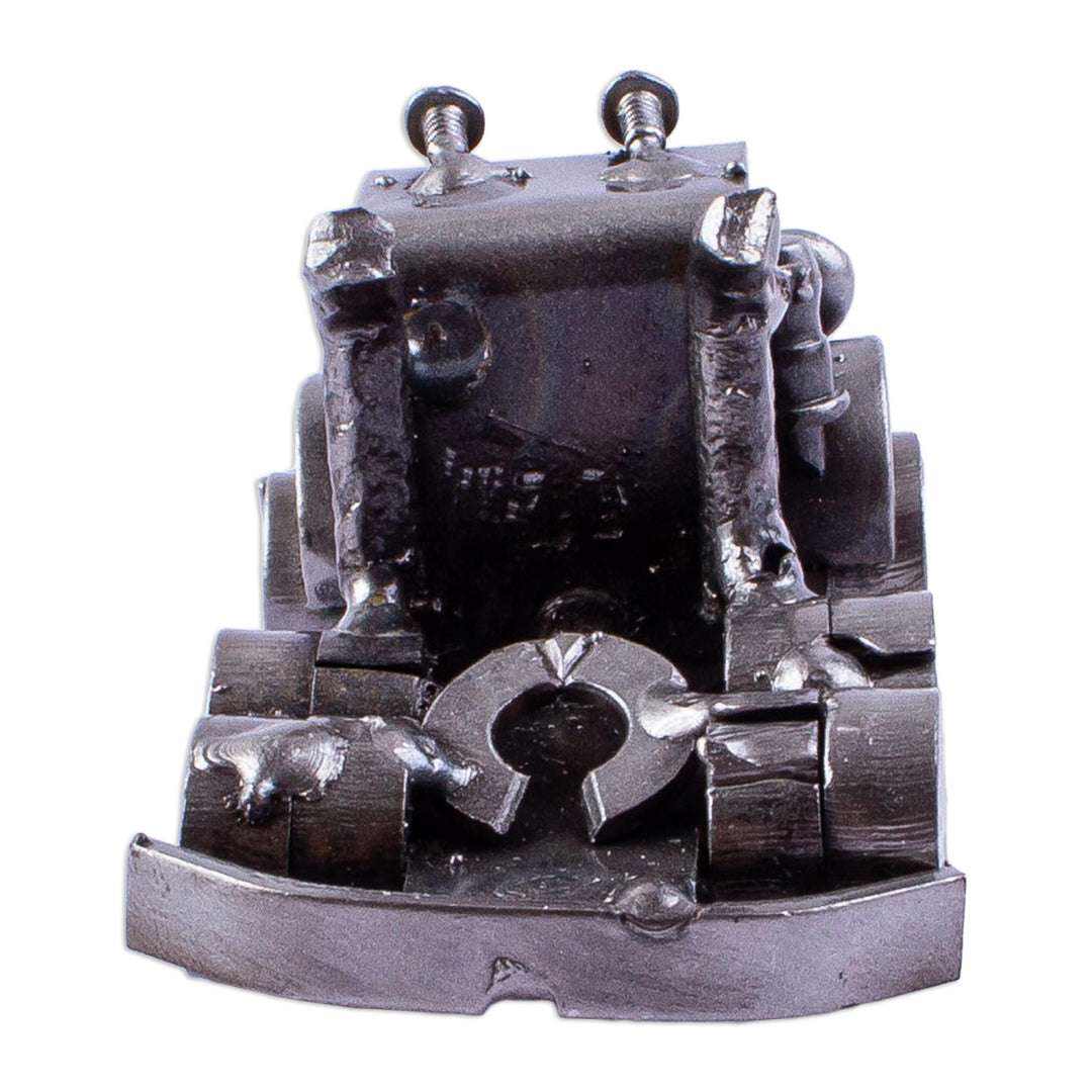 Recycled Scrap Metal Truck Sculpture from Mexico - Rustic  Mack Trailer
