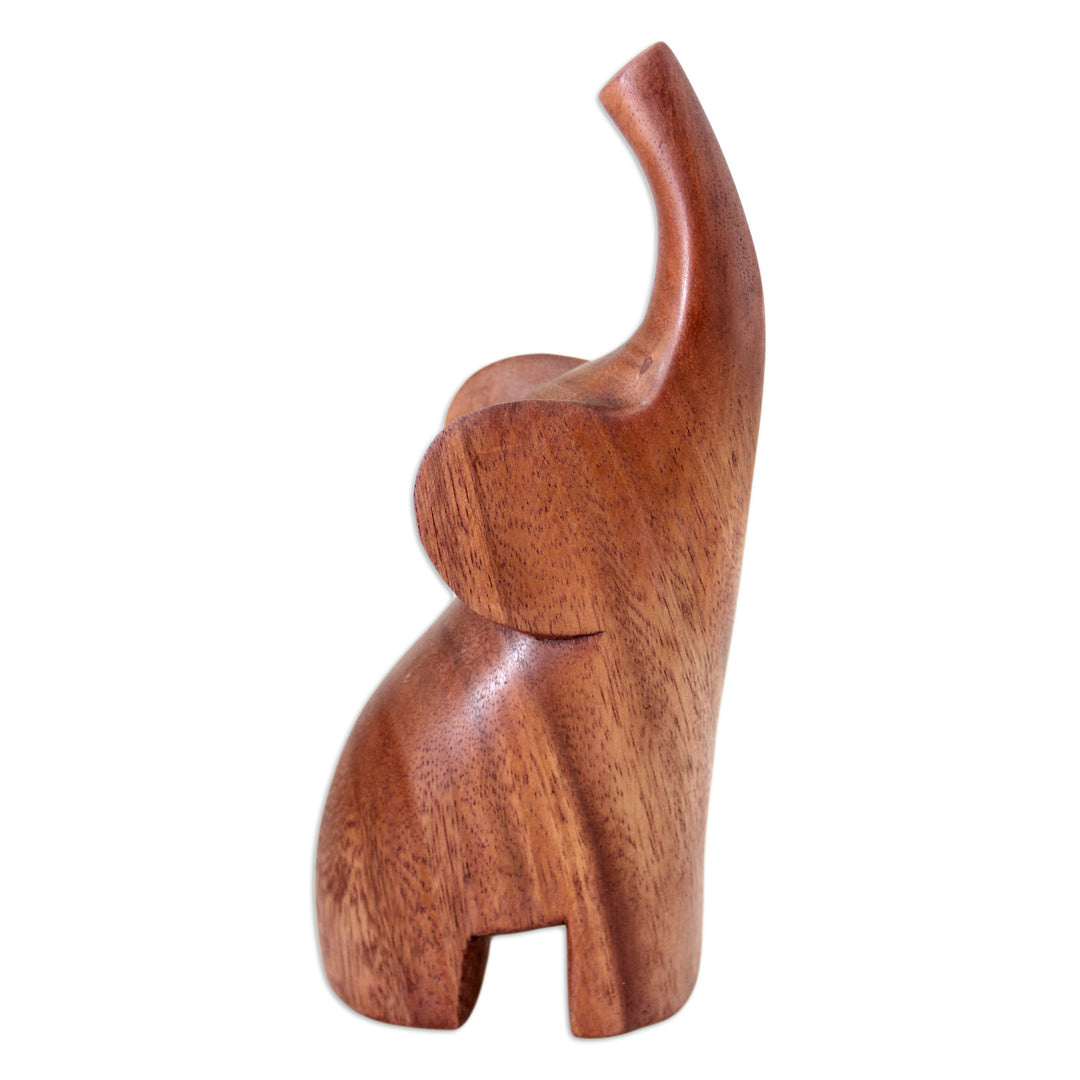 Handmade Wood Sculpture - Essential Elephant