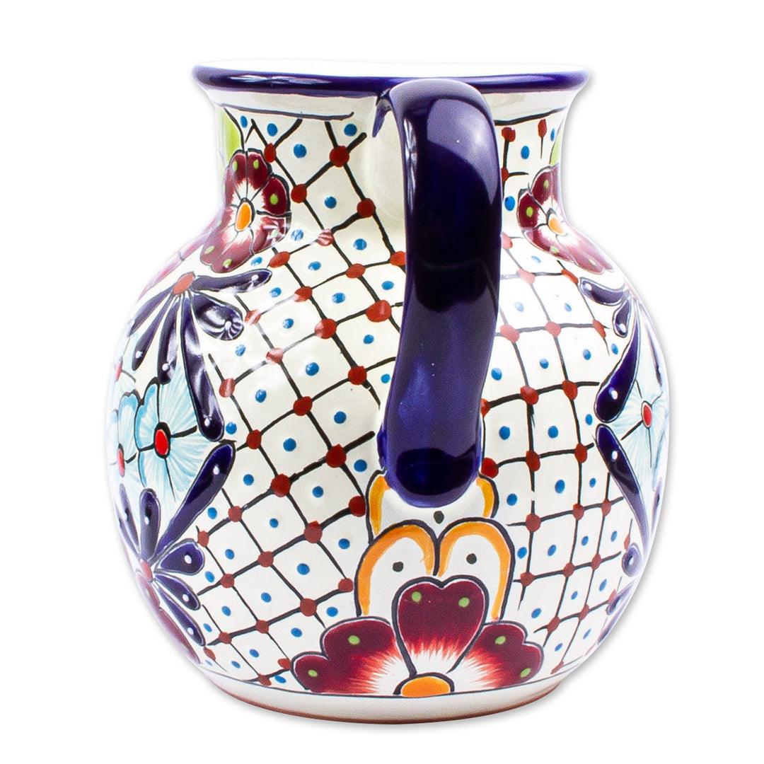 Colorful Talavera-style Ceramic Pitcher - Colors of Mexico