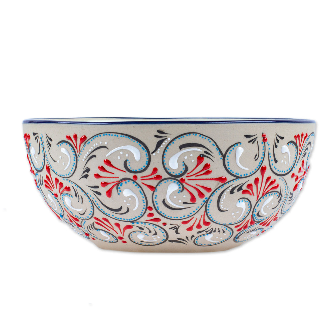 Hummingbird-Themed Ceramic Serving Bowl - Colibri