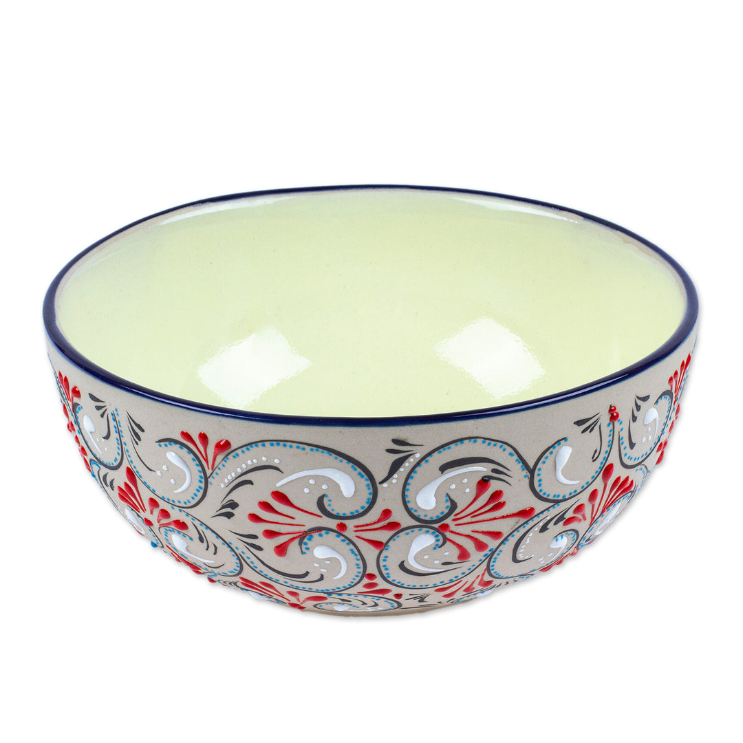 Hummingbird-Themed Ceramic Serving Bowl - Colibri