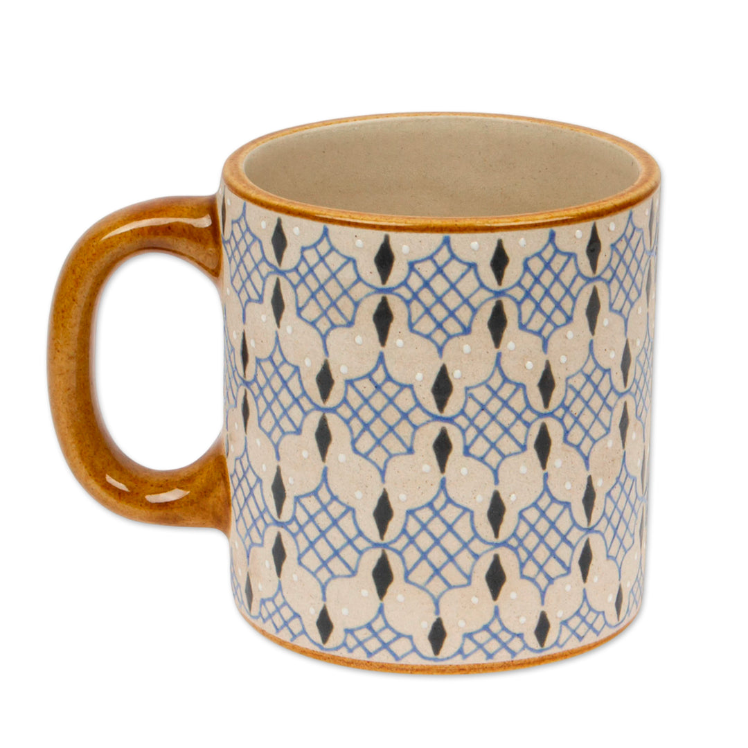 Artisan Crafted Ceramic Mug - Web of Dew