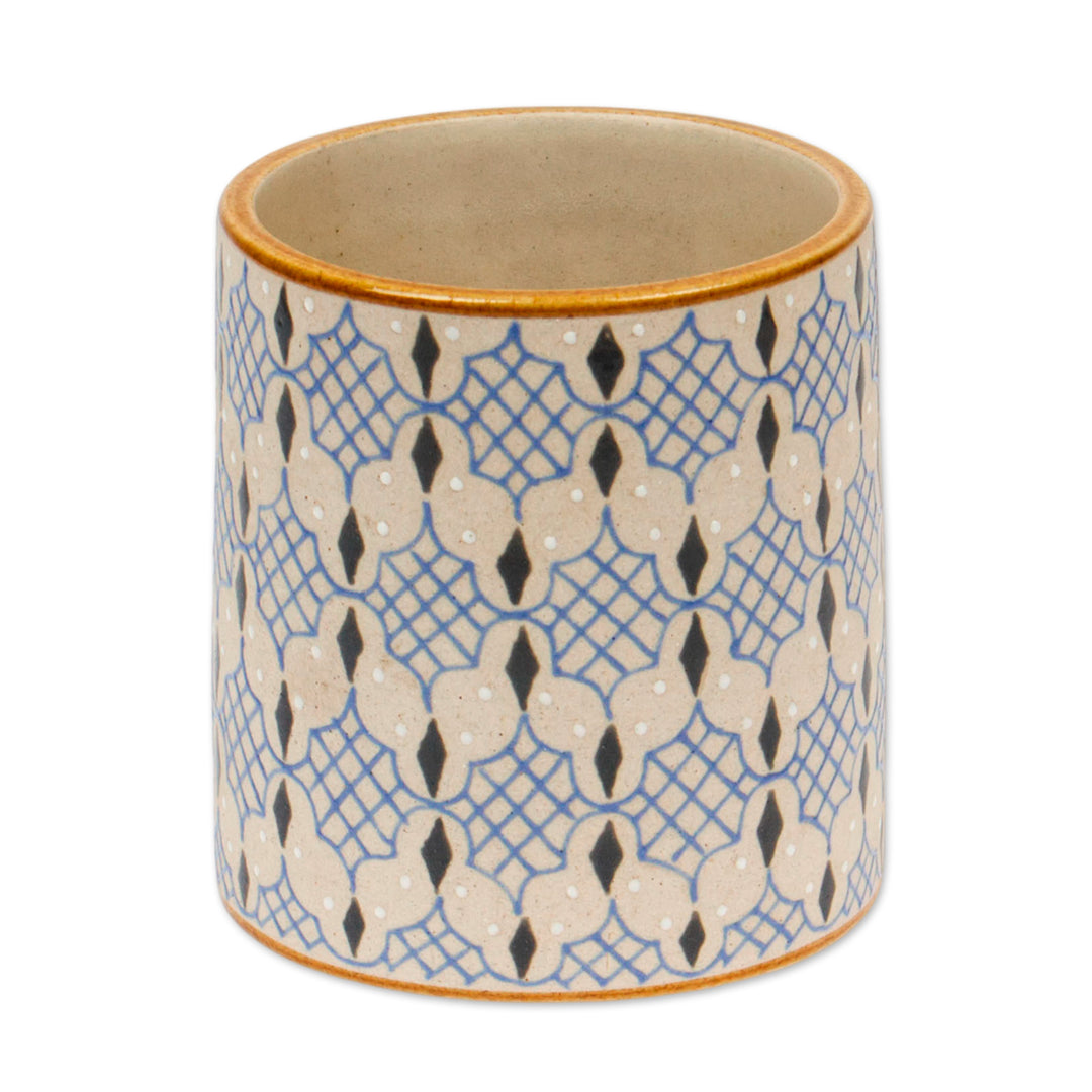Artisan Crafted Ceramic Mug - Web of Dew