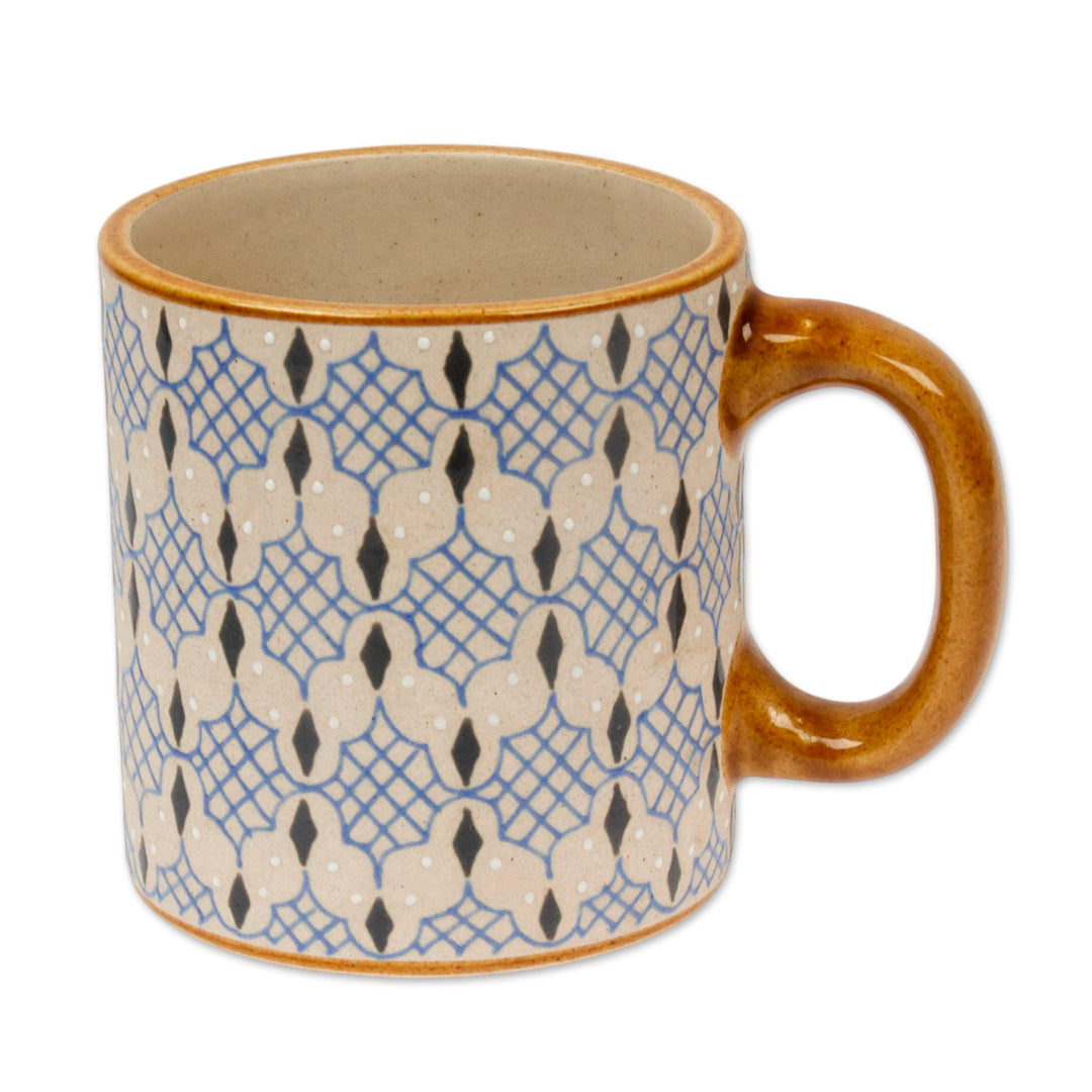 Artisan Crafted Ceramic Mug - Web of Dew