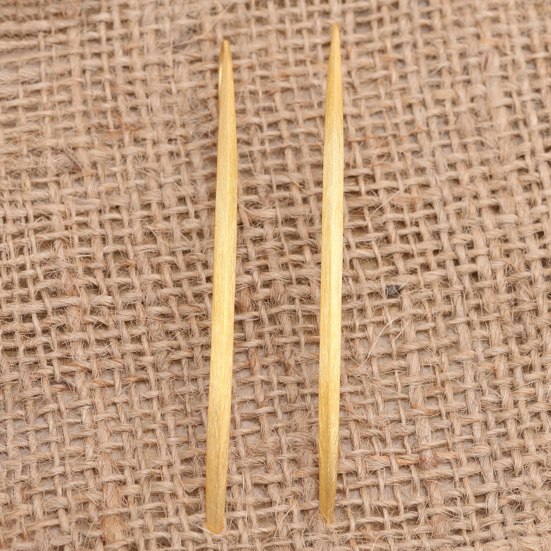 Handcrafted Gold-Plated Drop Earrings - Graceful Arc