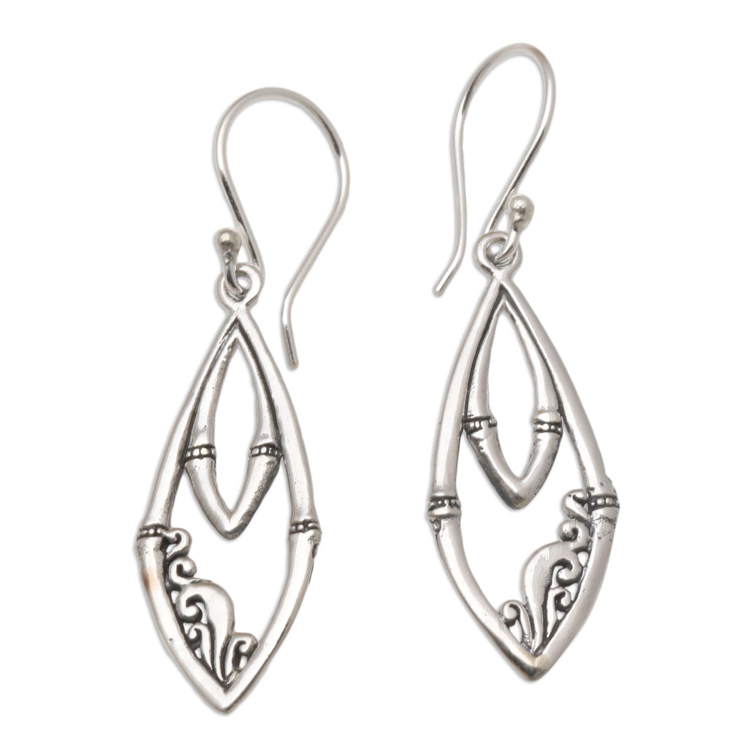 Hand Crafted Sterling Silver Dangle Earrings - Stylish Woman