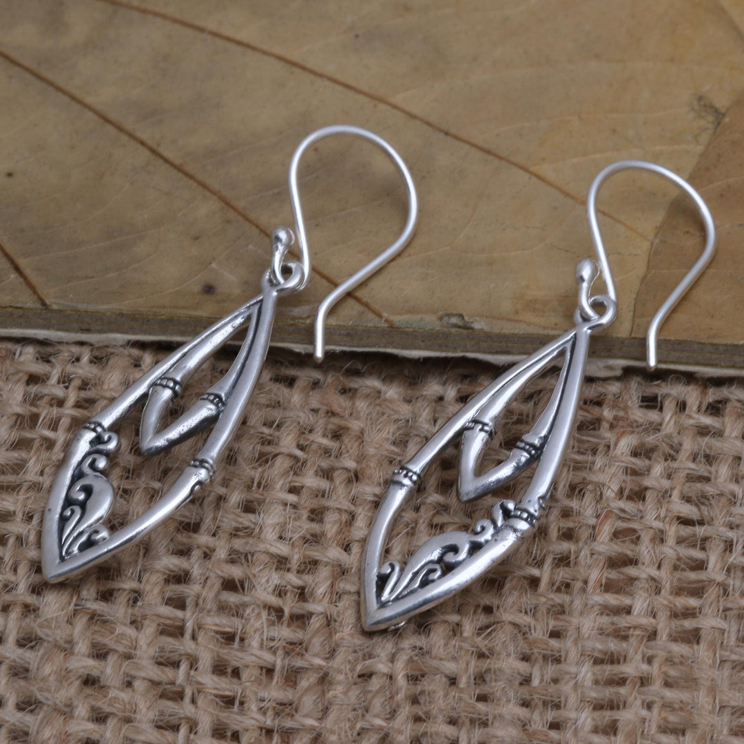 Hand Crafted Sterling Silver Dangle Earrings - Stylish Woman