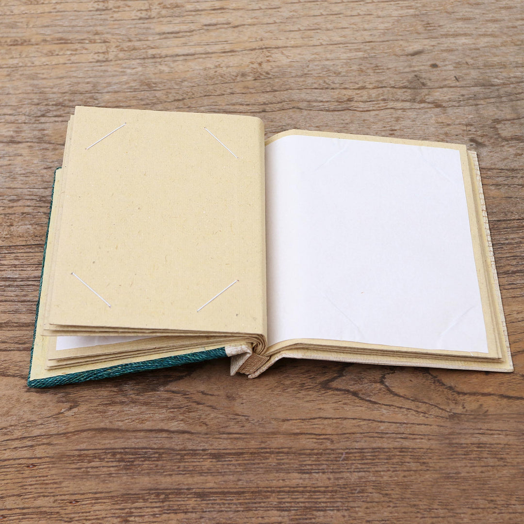 Natural Fiber Dolphin Journal in Blue - Pisces Sign in Blue