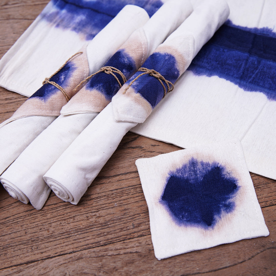 Hand Crafted Placemats and Coasters (Set for 4) - Indigo River