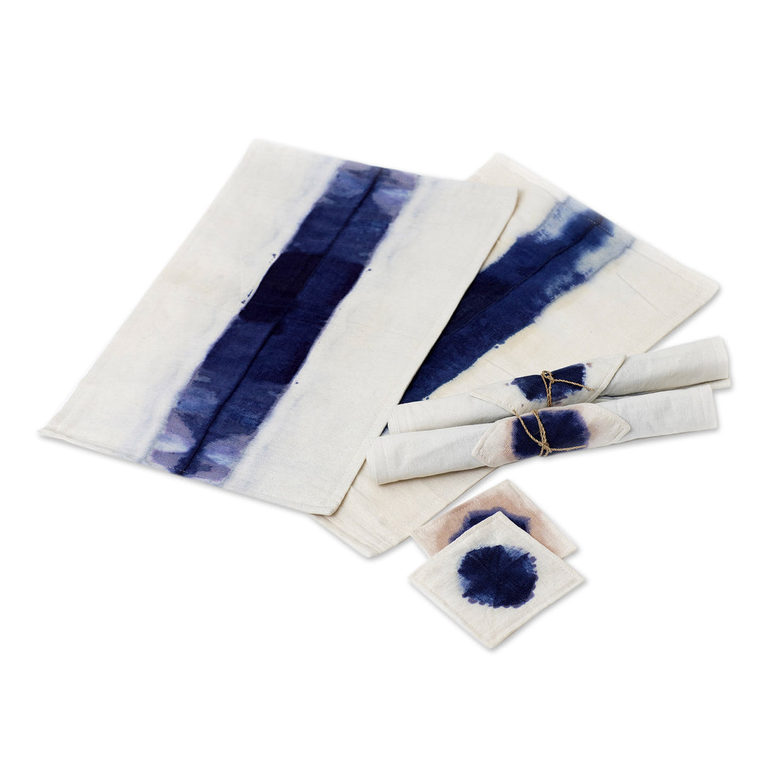 Hand Crafted Placemats and Coasters (Set for 4) - Indigo River