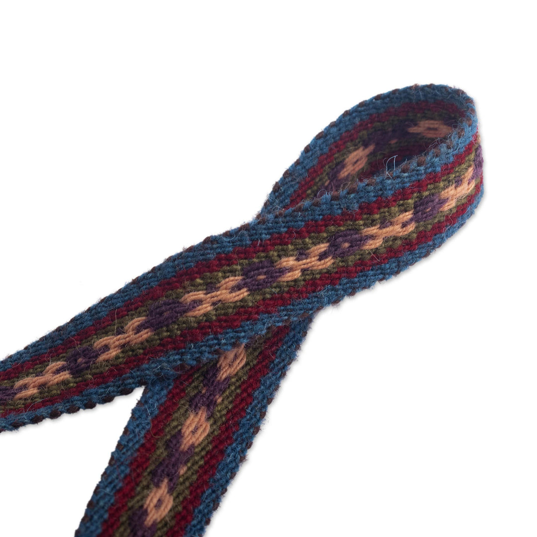 Hand Loomed Alpaca Shoulder Sling Bag - Cusco Glyphs