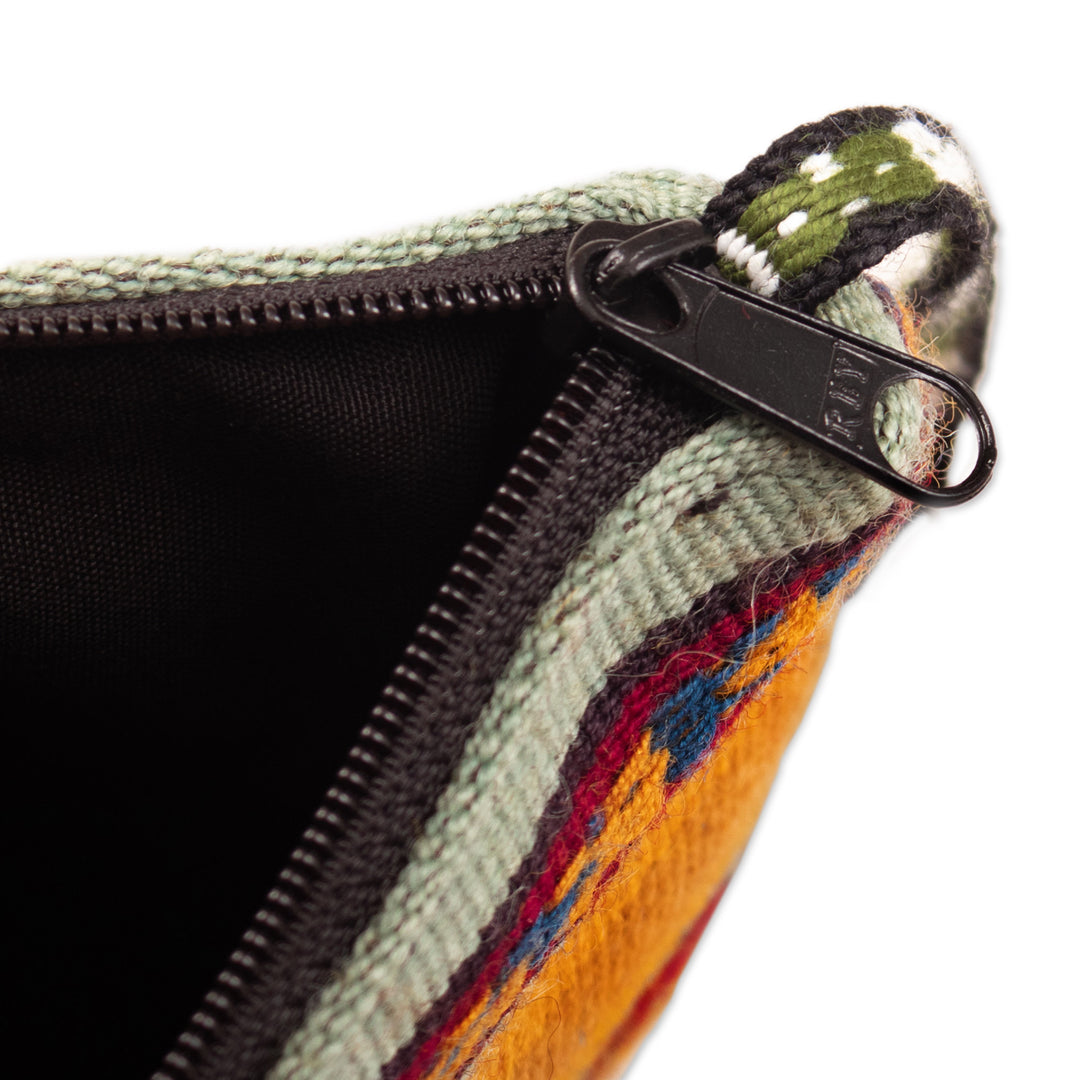 Sunrise Striped Alpaca Wool Shoulder Bag - Inca Sunrise