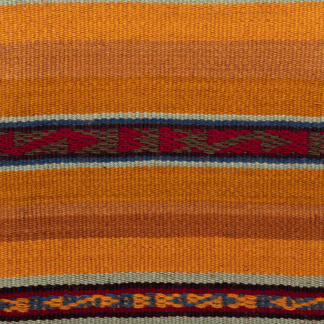 Sunrise Striped Alpaca Wool Shoulder Bag - Inca Sunrise