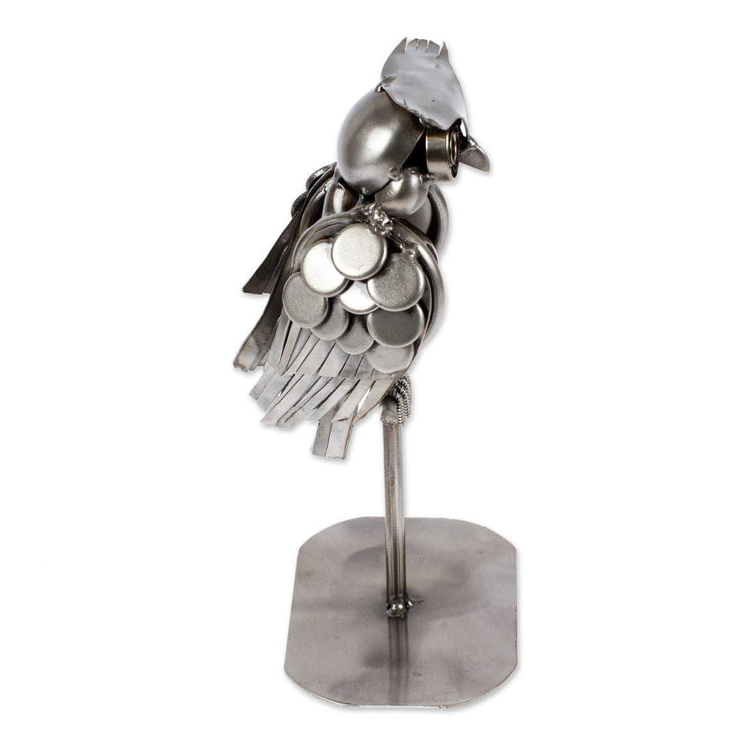 Hand Crafted Owl Metal Sculpture - Owl Lookout