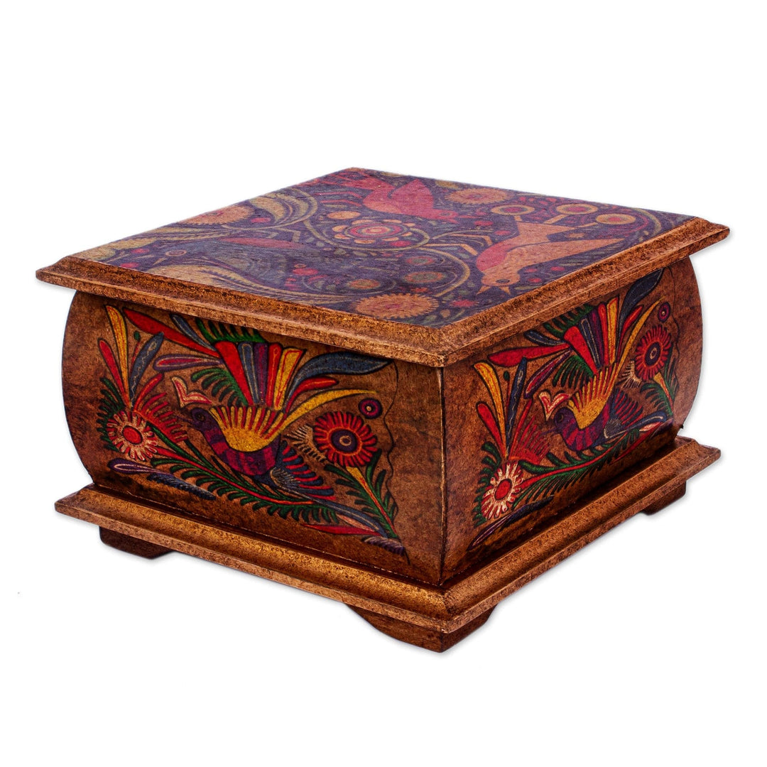 Hand Crafted Decorative Decoupage Box - Birds of Tonala