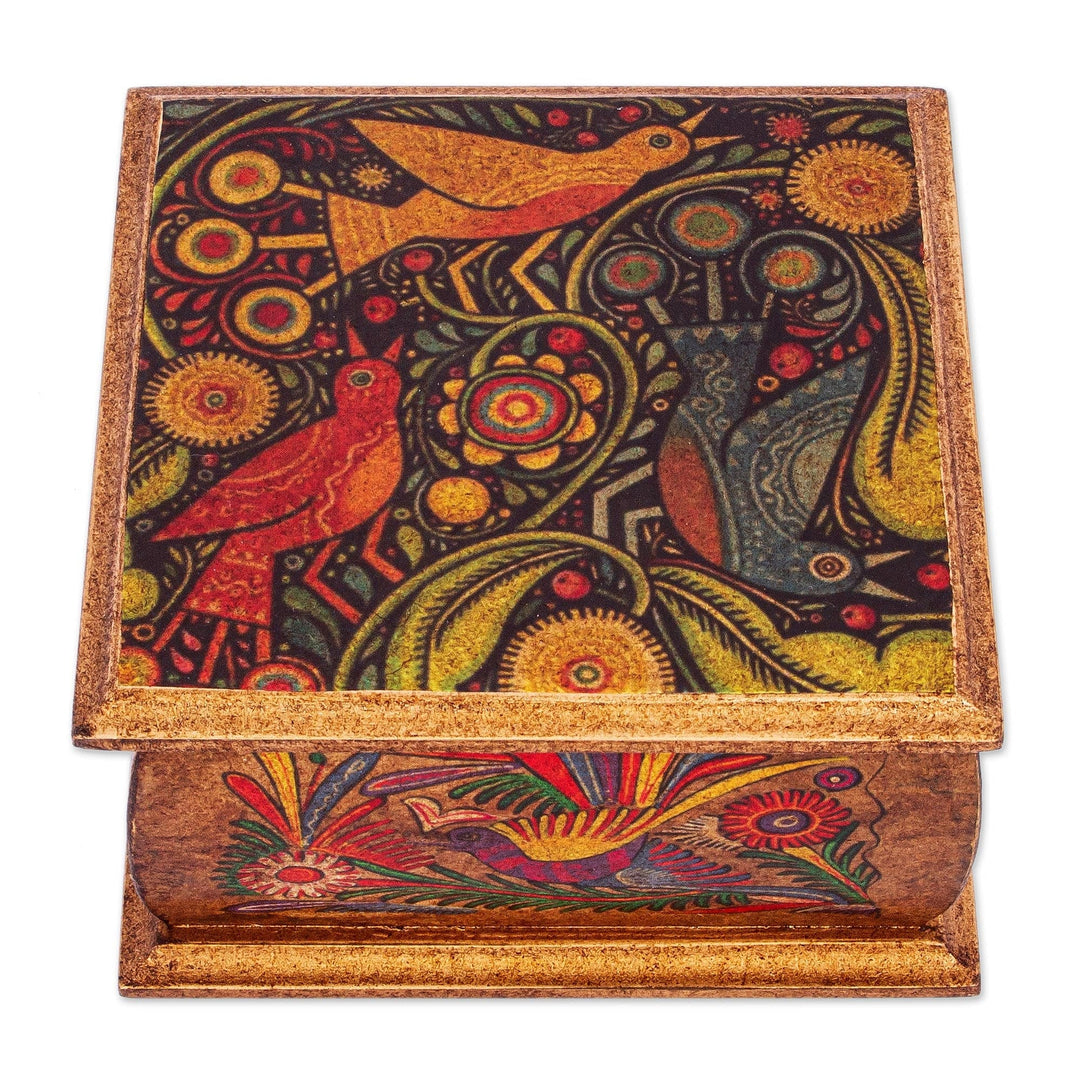 Hand Crafted Decorative Decoupage Box - Birds of Tonala