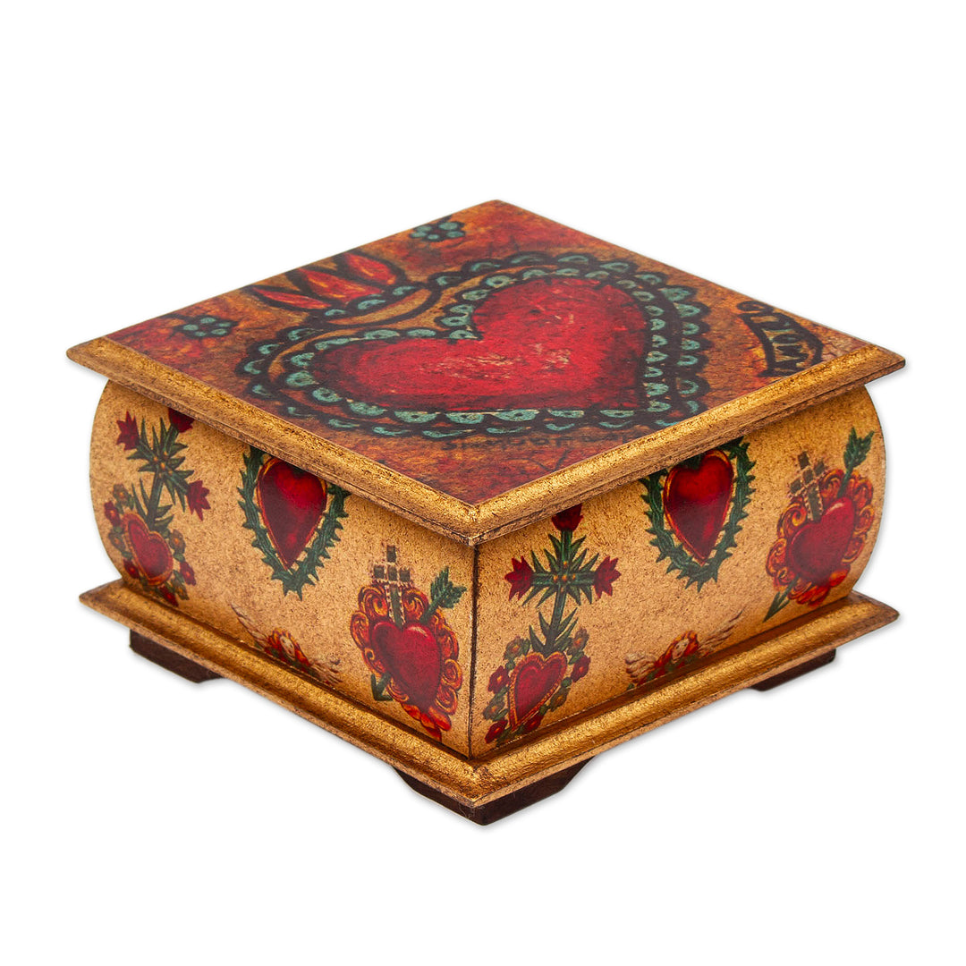 Sacred Heart Motif Decorative Box - Tonala Sacred Heart