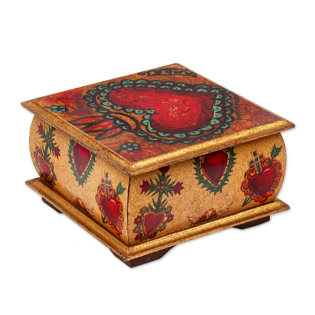 Sacred Heart Motif Decorative Box - Tonala Sacred Heart