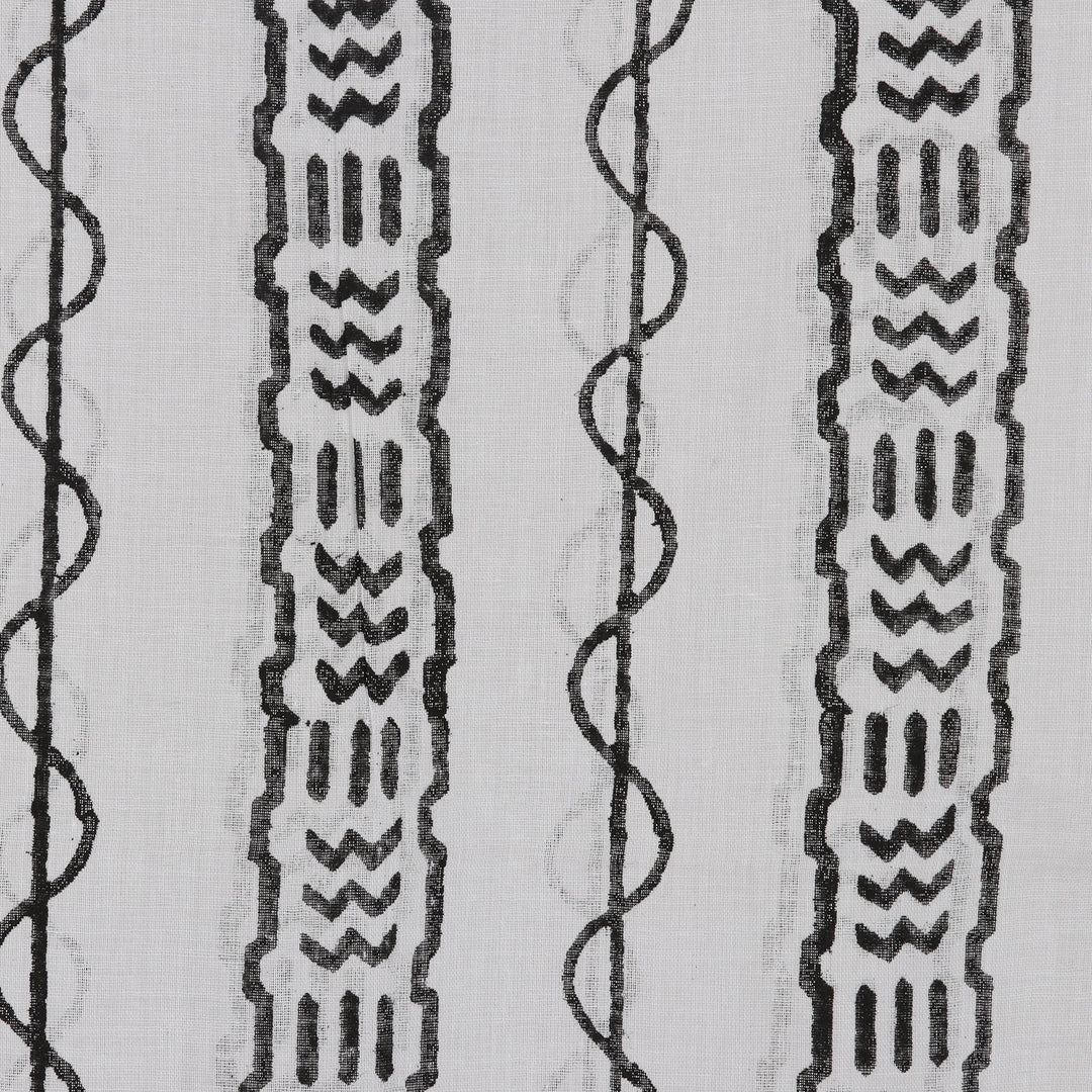 Geometric Block-Printed Cotton Shawl - Creative Path