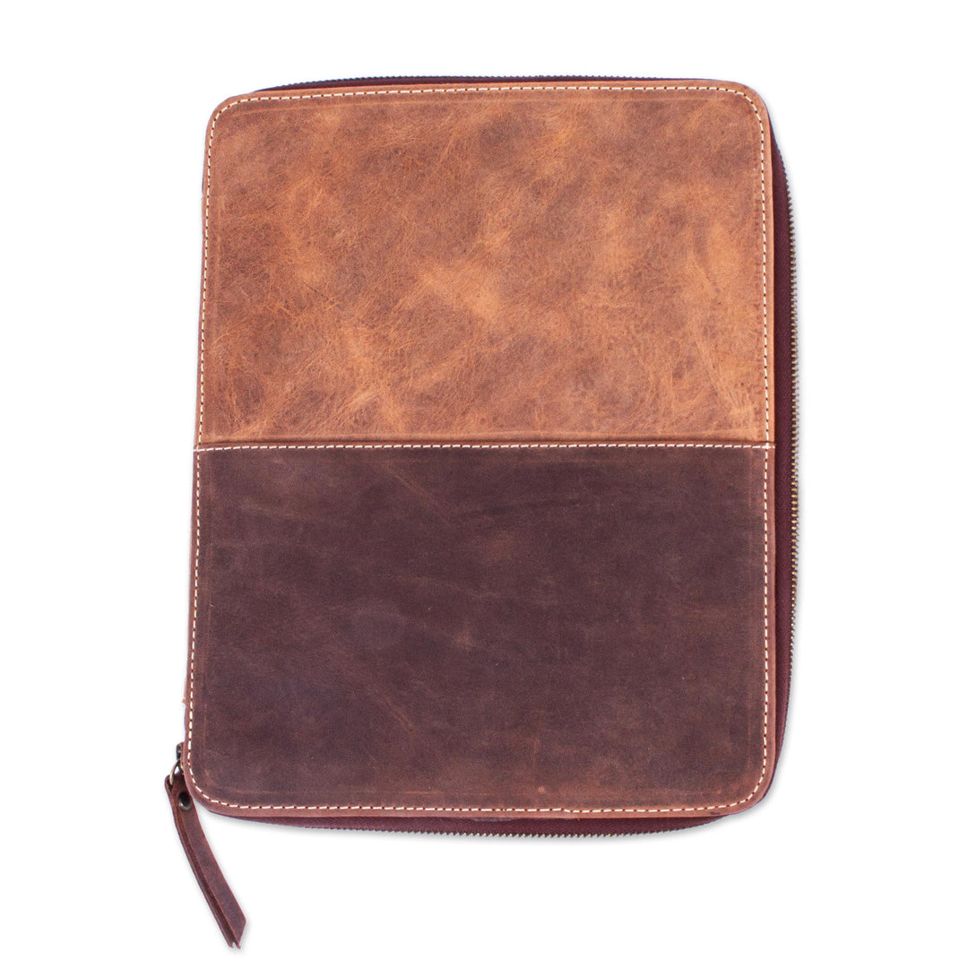 Brown Leather Tablet and Travel Case - On the Move